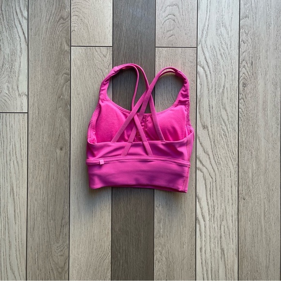 Lululemon Hot Pink Ribbed Sports Bra - Picture 2 of 6